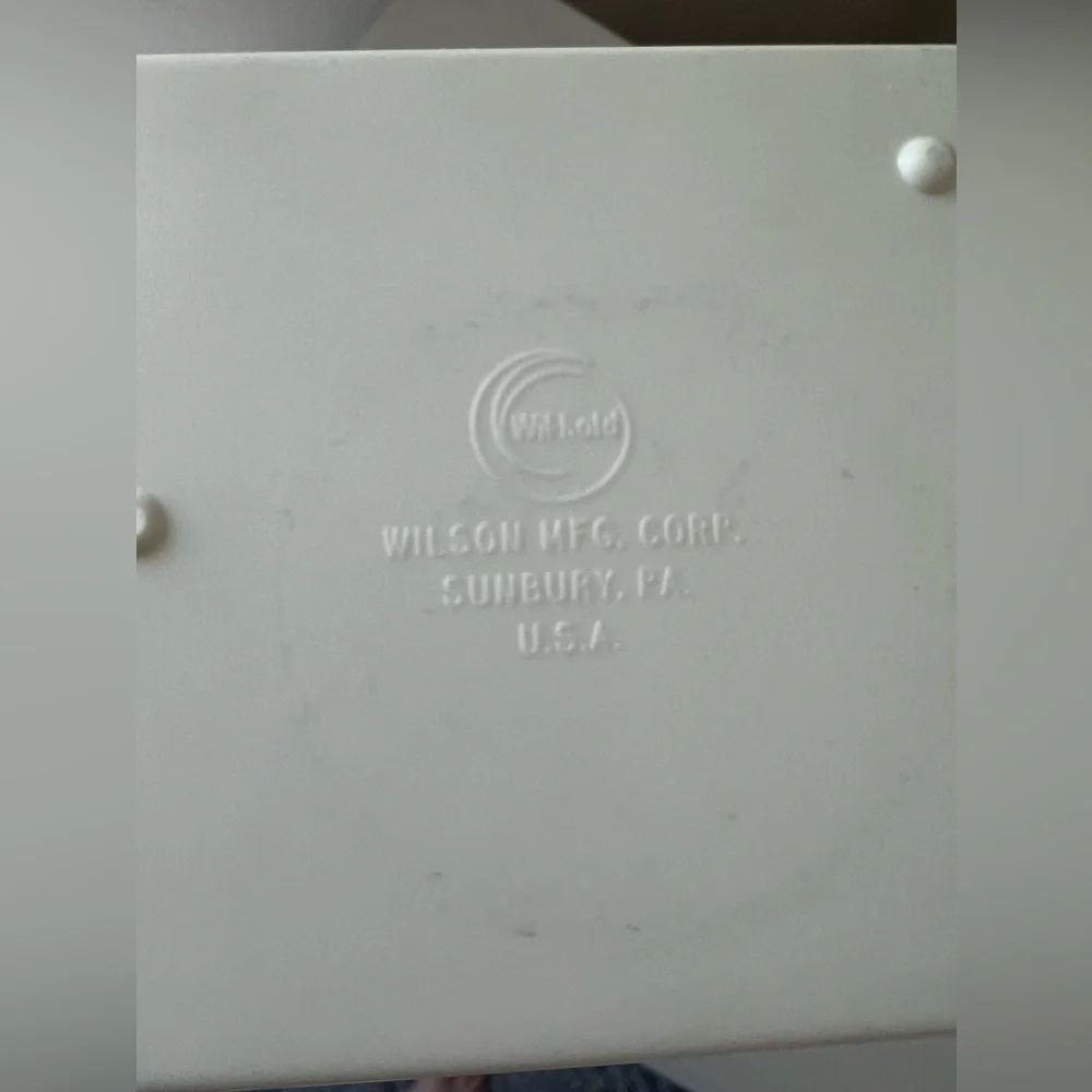 Vintage Wilson Wil-Hold Plastic Storage Box | White Embossed Roses